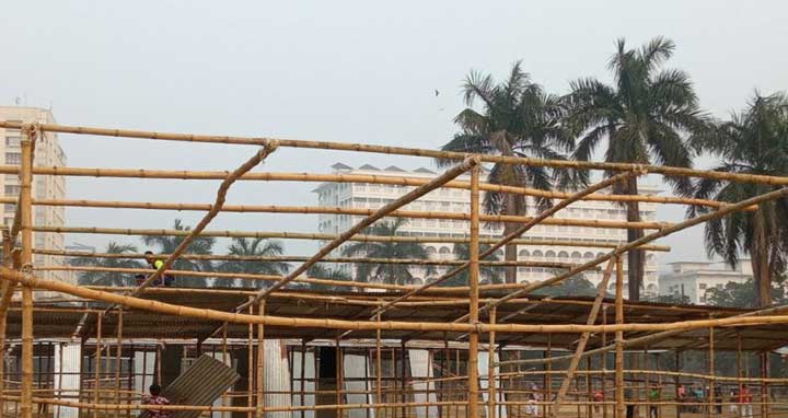 শুরু হয়েছে একুশে বই মেলার স্টল নির্মাণের কাজ – DesheBideshe শুরু হয়েছে একুশে বই মেলার স্টল নির্মাণের কাজ – DesheBideshe