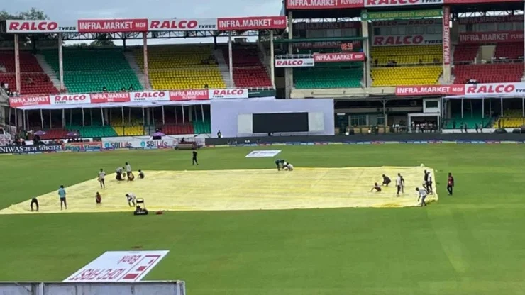 তৃতীয় দিনেও বৃষ্টির প্রভাব, প্রথম সেশনে খেলা হচ্ছে না – DesheBideshe
